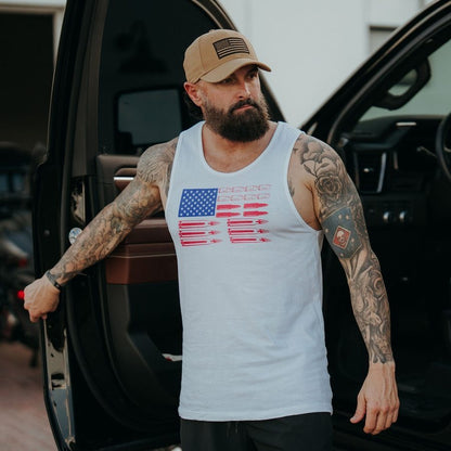 Grunt Style Men's Ammo Flag Tank - White