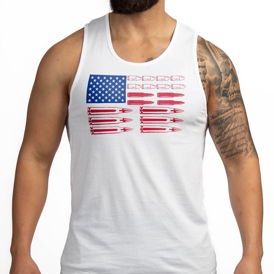 Grunt Style Men's Ammo Flag Tank - White