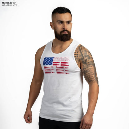 Grunt Style Men's Ammo Flag Tank - White