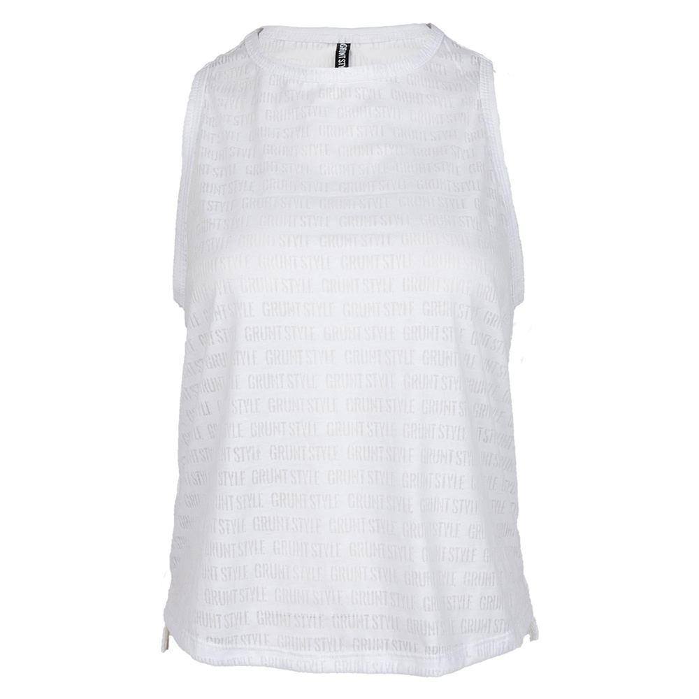 Grunt Style Women's Burn Out Gym Tank - White