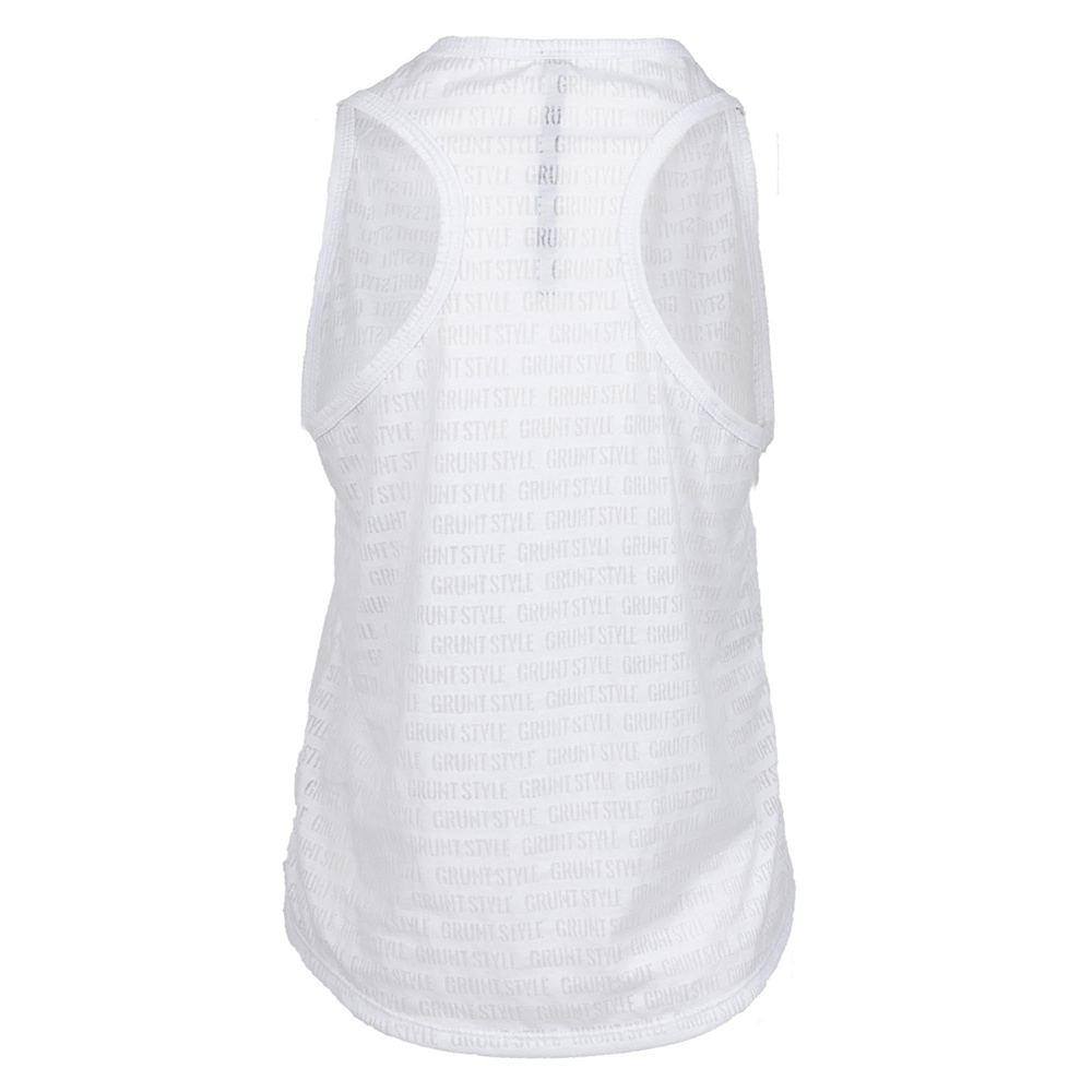 Grunt Style Women's Burn Out Gym Tank - White
