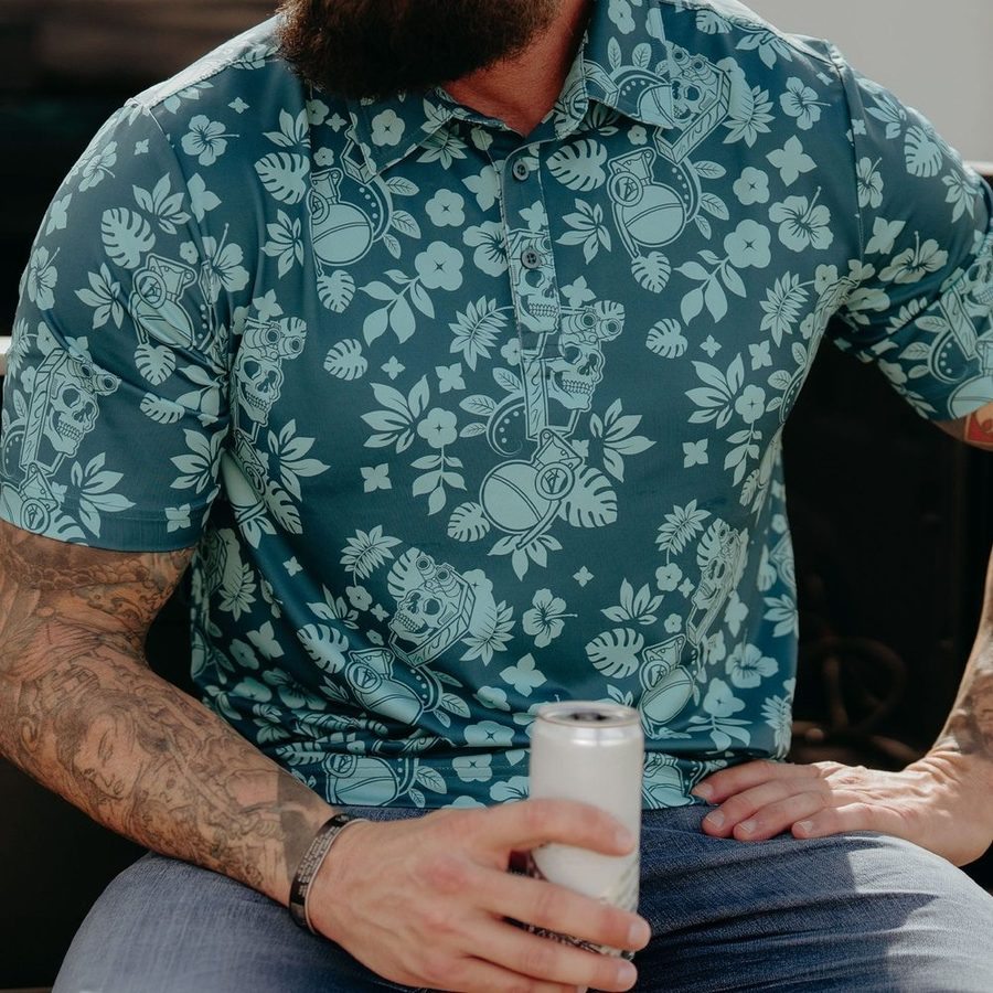 Grunt Style Men's Polo - Tropical Death Harbor