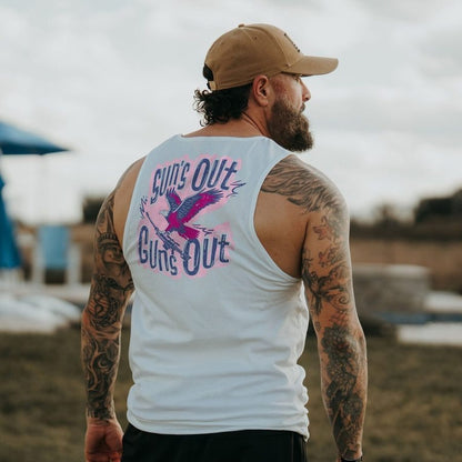Grunt Style Men's Sun Out, Guns Out Tank - White