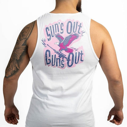 Grunt Style Men's Sun Out, Guns Out Tank - White