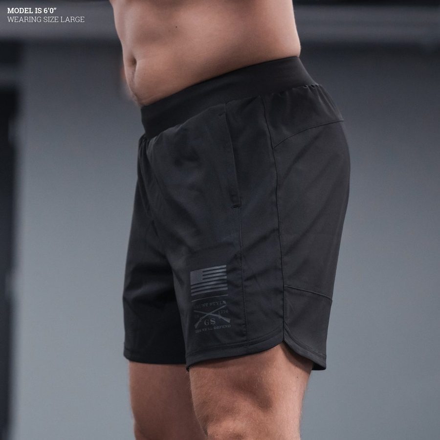 Grunt Style Training Shorts for Men - Black
