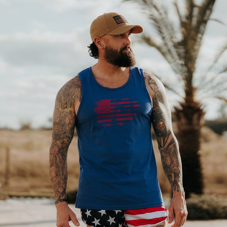 Grunt Style Men's Vintage American Tank - Royal