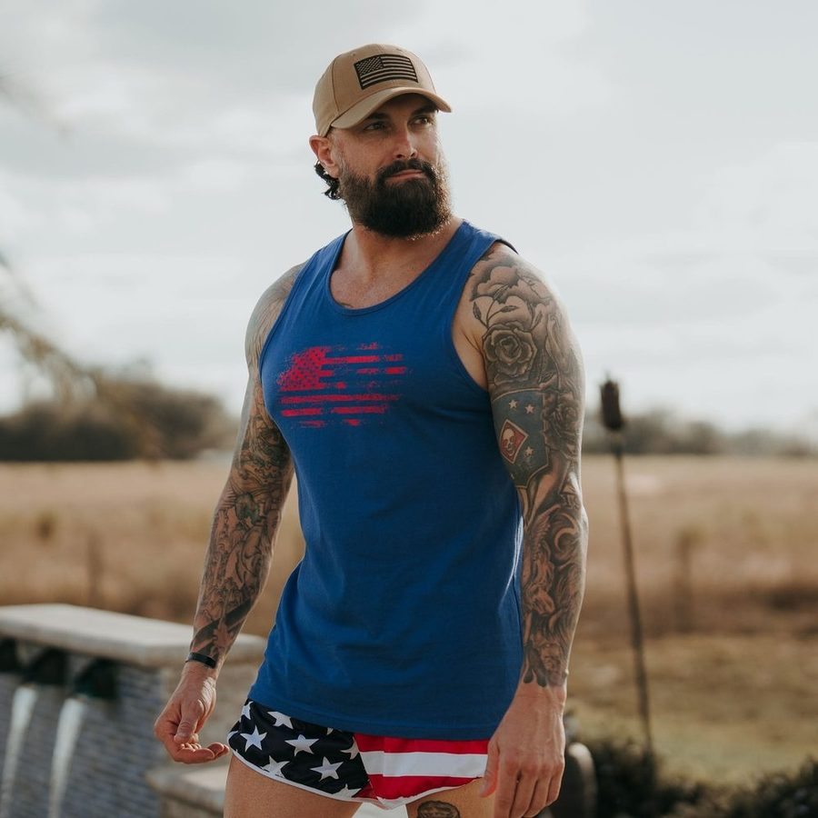 Grunt Style Men's Vintage American Tank - Royal