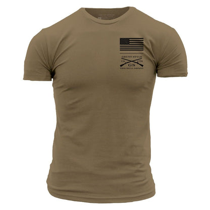 Grunt Style Basic Stacked Logo T-Shirt - Combat Green