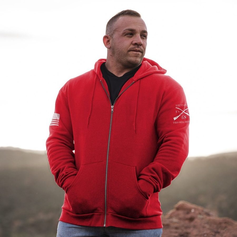 Grunt Style Grunt Style Basic Full-Zip Hoodie - Red