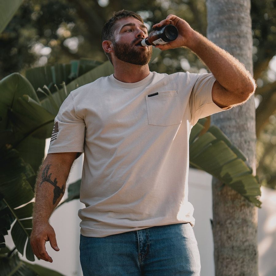 Grunt Style Basic Heavyweight Pocket T-Shirt - Sand