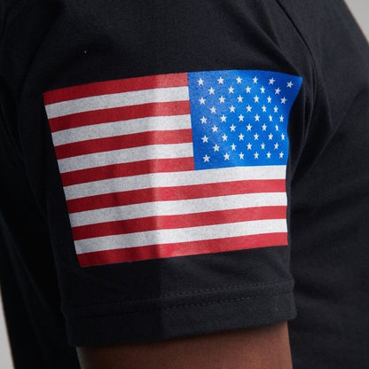 Grunt Style USA Flag Basic T-Shirts - Black - 5 Pack