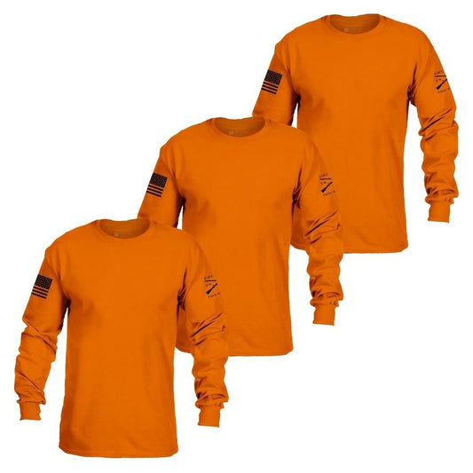 Grunt Style Basic Long Sleeve Safety Orange 3-Pack