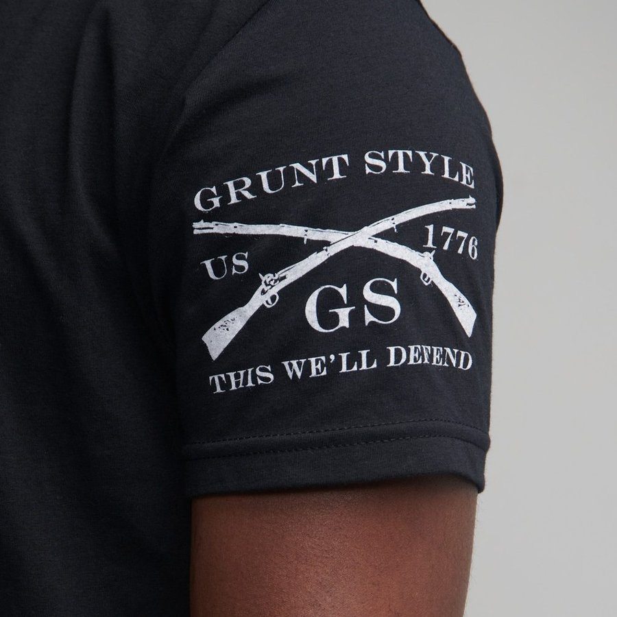 Grunt Style USA Flag Basic T-Shirts - Black - 3 Pack