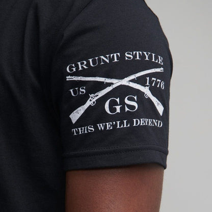 Grunt Style USA Flag Basic T-Shirts - Black - 3 Pack