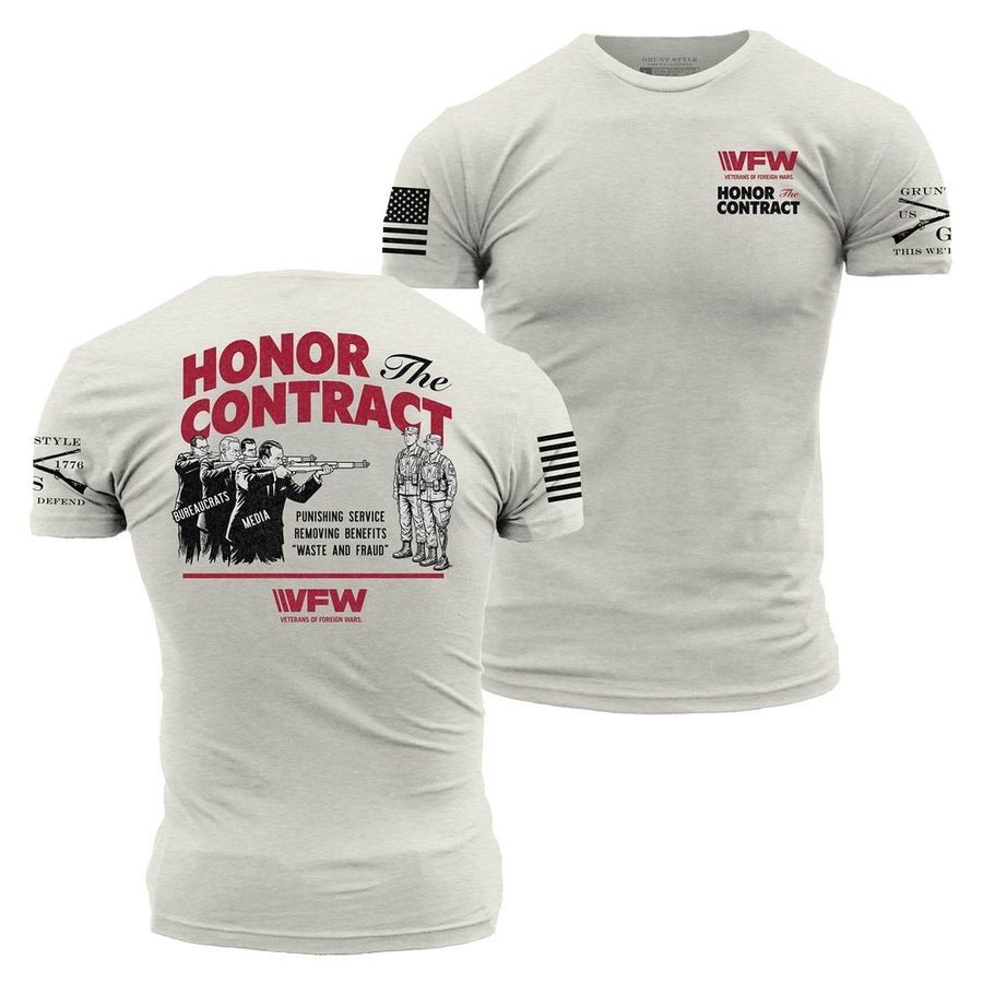 Grunt Style VFW - Honor The Contract 2.0 T-Shirt - Sand