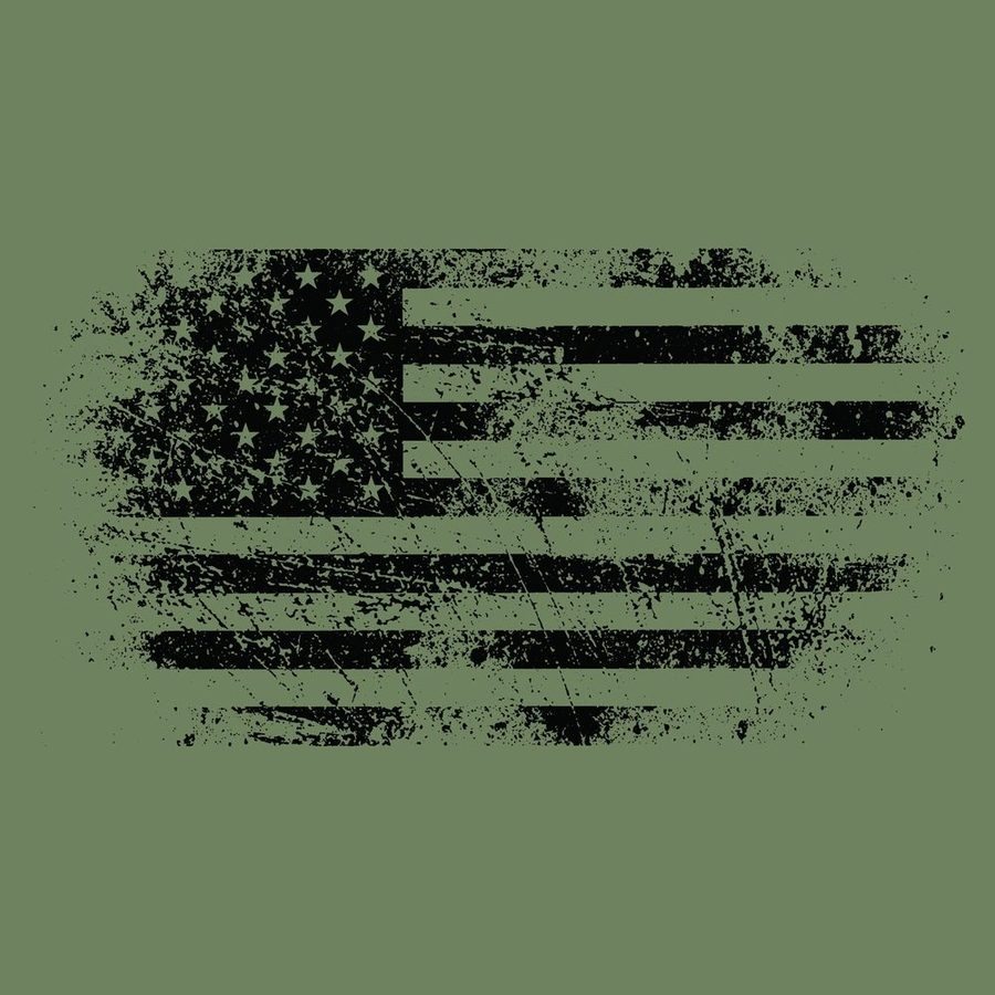 Grunt Style Vintage American Hoodie - Military Green
