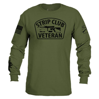 Grunt Style Strip Club Veteran Long Sleeve - Military Green