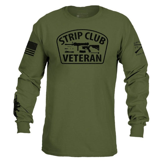 Grunt Style Strip Club Veteran Long Sleeve - Military Green