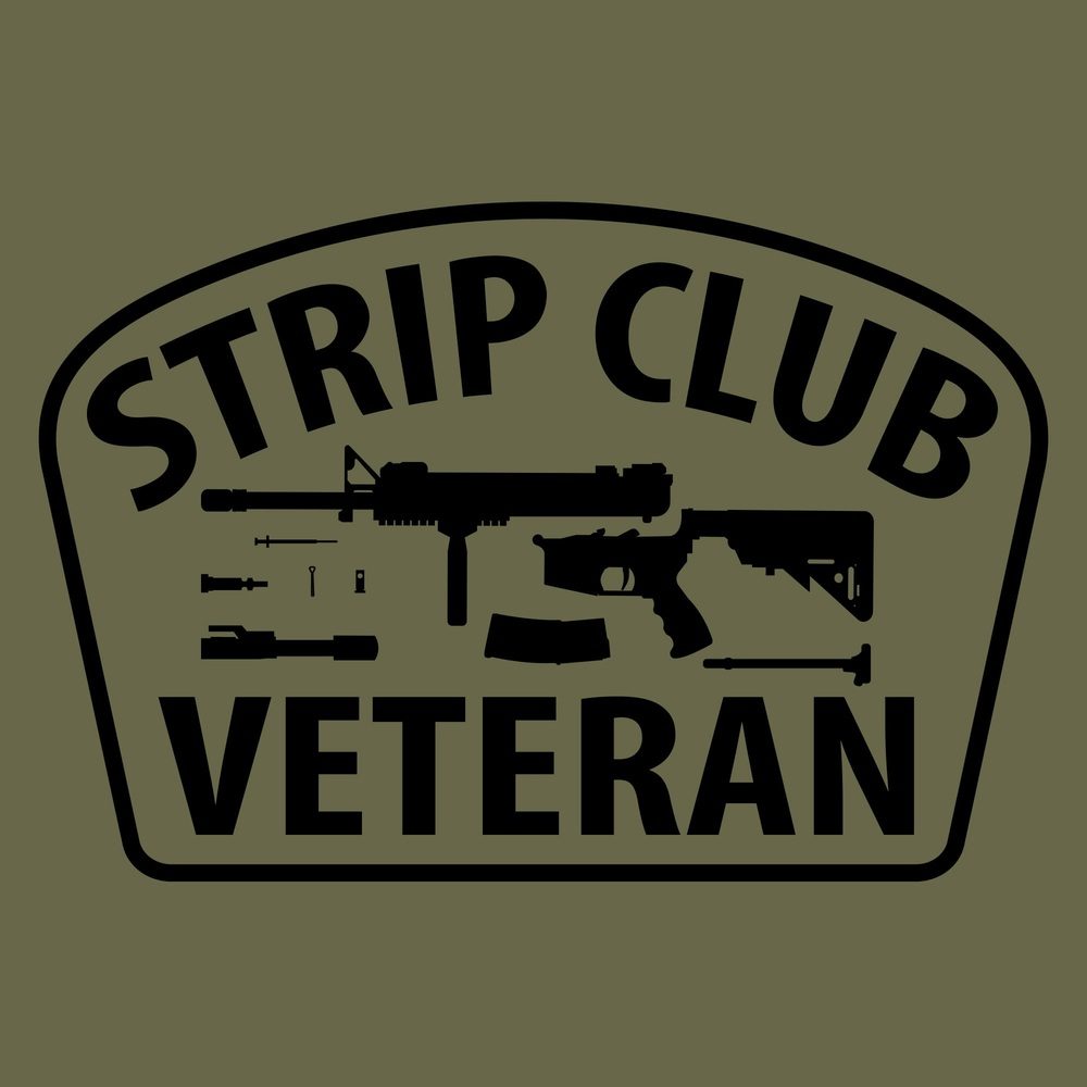 Grunt Style Strip Club Veteran Long Sleeve - Military Green