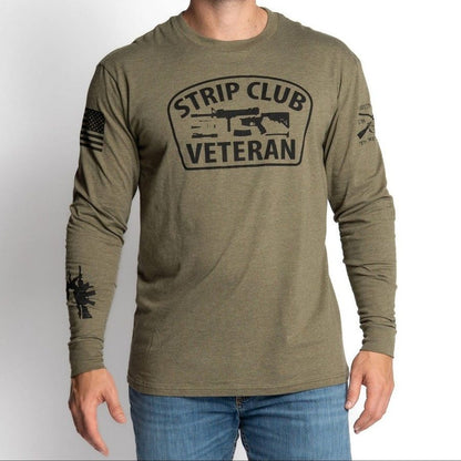 Grunt Style Strip Club Veteran Long Sleeve - Military Green