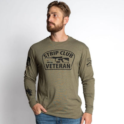 Grunt Style Strip Club Veteran Long Sleeve - Military Green