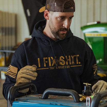 Grunt Style I Fix Sh*t Hoodie - Black