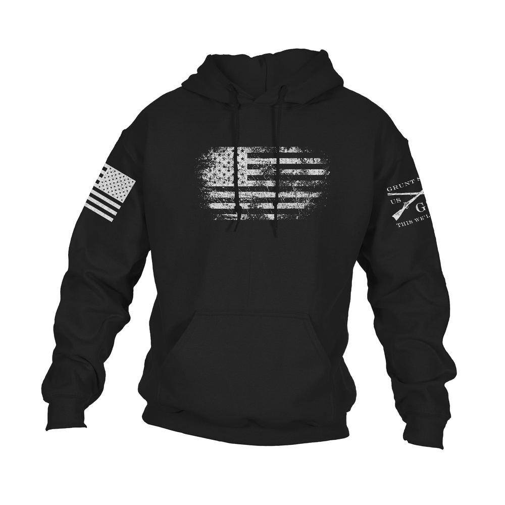 Grunt Style Vintage American Hoodie - Black