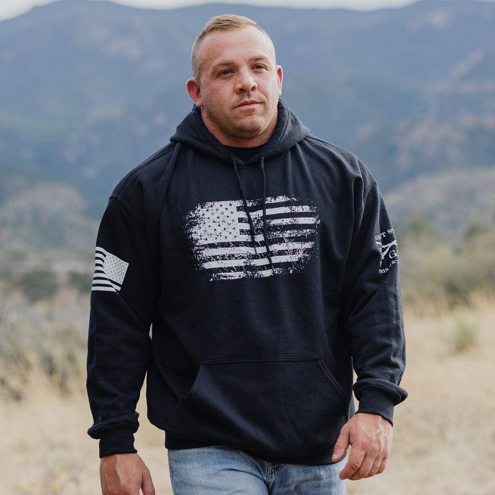 Grunt Style Vintage American Hoodie - Black