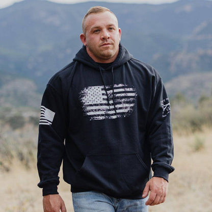 Grunt Style Vintage American Hoodie - Black
