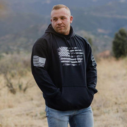 Grunt Style Vintage American Hoodie - Black