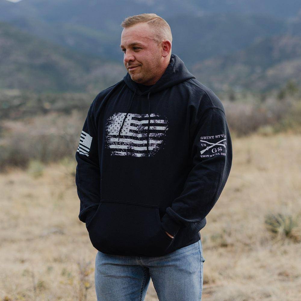 Grunt Style Vintage American Hoodie - Black