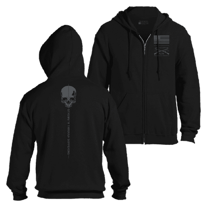 Grunt Style Strength Through Suffering Full-Zip Hoodie - Black