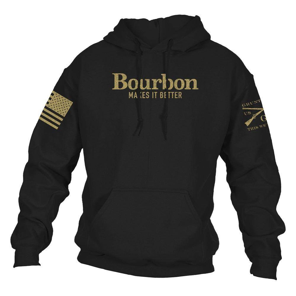 Grunt Style Men's Bourbon Makes It Better Hoodie