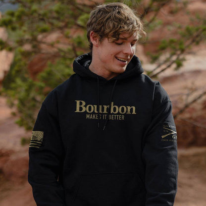 Grunt Style Men's Bourbon Makes It Better Hoodie