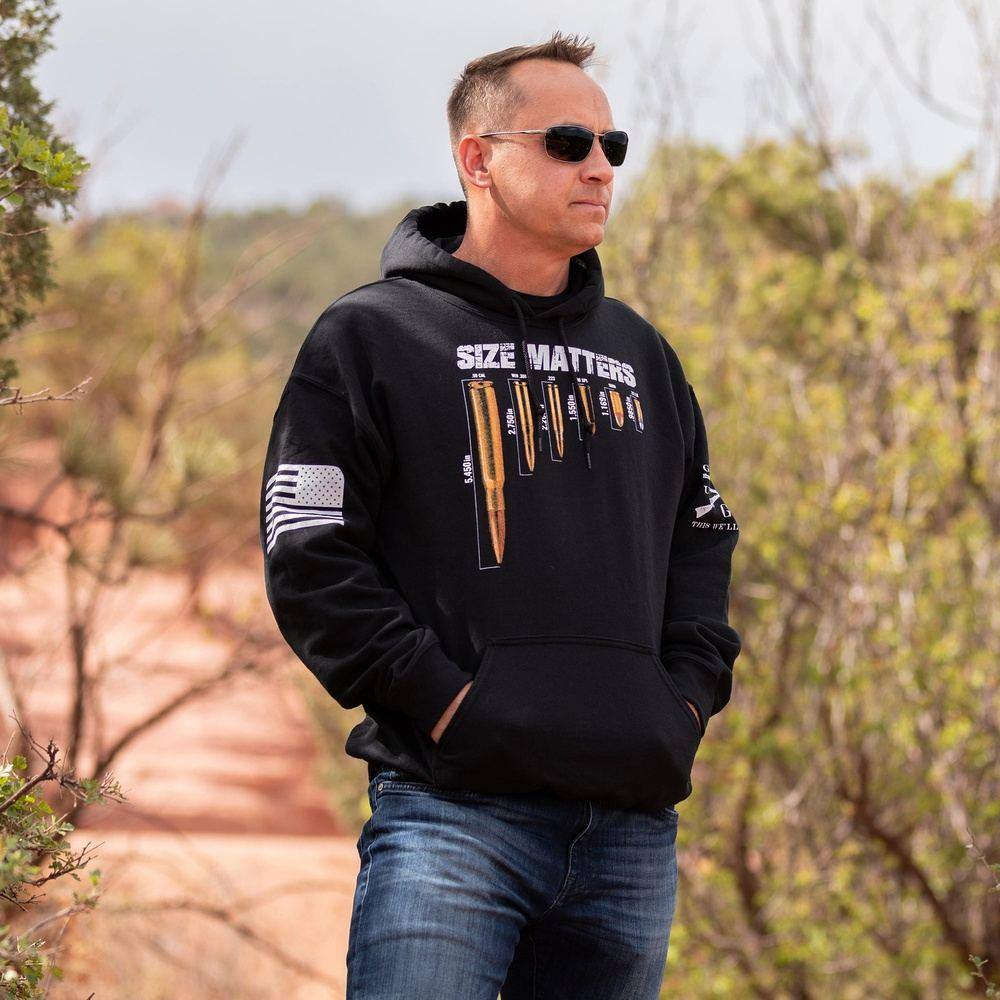 Grunt Style Graphic Hoodies for Men | Size Matters Pullover Hoodie