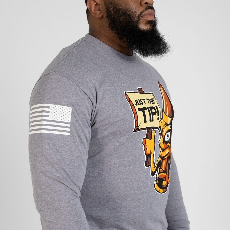 Grunt Style Just The Tip Long Sleeve - Dark Heather Gray