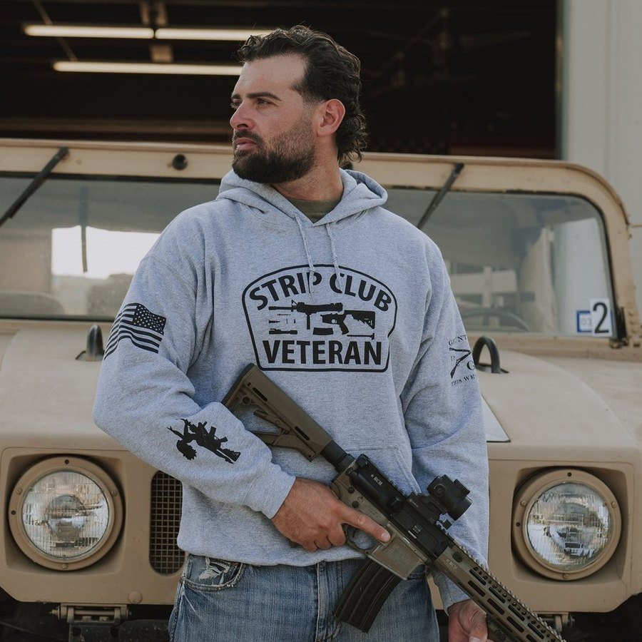 Grunt Style Strip Club Veteran Hoodie - Sport Gray