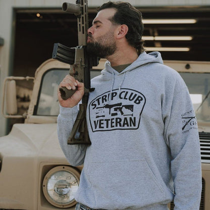 Grunt Style Strip Club Veteran Hoodie - Sport Gray