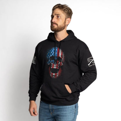 Grunt Style American Reaper Skull Hoodie - Black