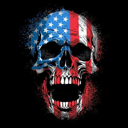Grunt Style American Reaper Skull Hoodie - Black
