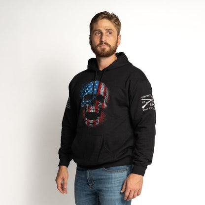 Grunt Style American Reaper Skull Hoodie - Black