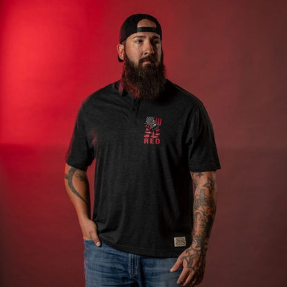 Grunt Style RED Friday Cruiser Polo - Heather Black