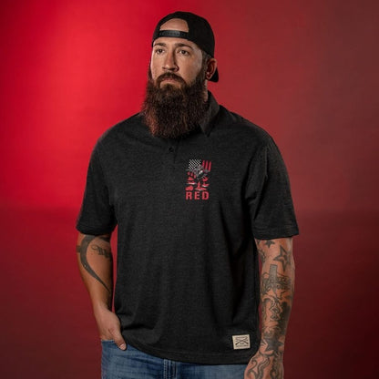 Grunt Style RED Friday Cruiser Polo - Heather Black