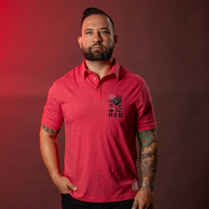 Grunt Style RED Friday Cruiser Polo - Heather Red