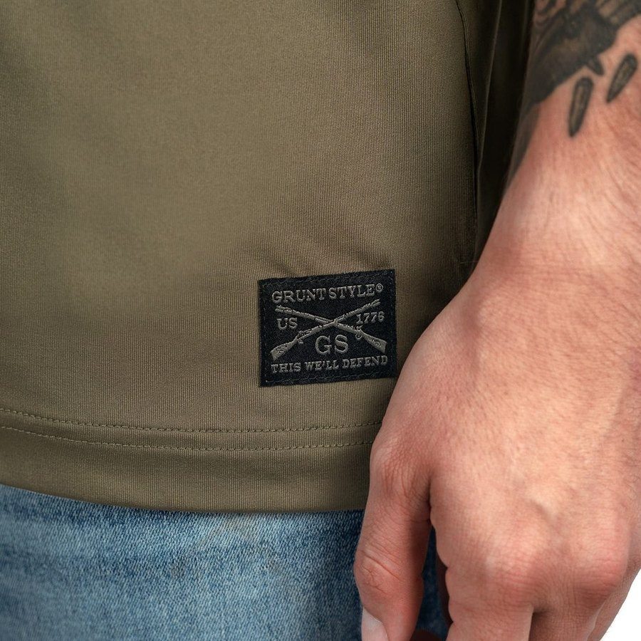 Grunt Style Men's Polo - Military Green