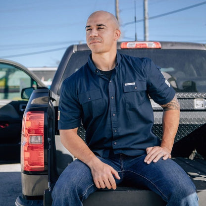 Grunt Style Men's Garage Button Down - Navy