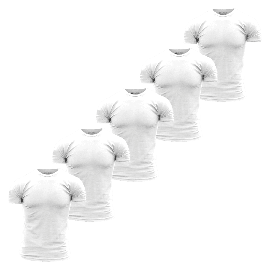 Grunt Style Basic T-Shirts - White - 5 Pack