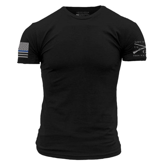 Grunt Style Police Shirts | Blue Line Flag