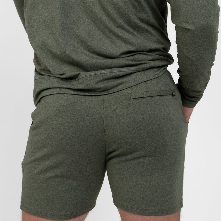 Grunt Style Men's All-Day Short - Heather Military Green