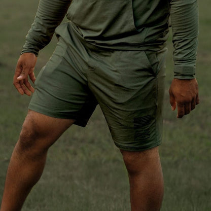 Grunt Style Men's All-Day Short - Heather Military Green